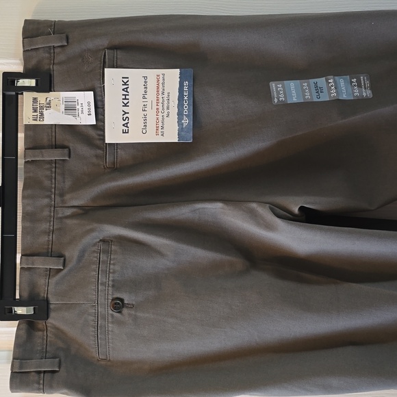 DOCKERS BRAND MENS BROWN KAKHI PANTS SIZE 36x34 - Picture 7 of 16